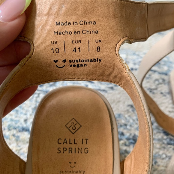 Wedge shoes. Beige colour. Perfect for summer! - Picture 4 of 4